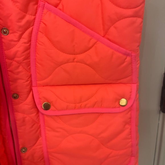 J. Crew Puffer Vest NWT | Neon Pink/ Orange | Size Small - Picture 5 of 9